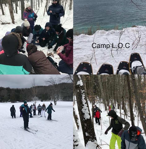 8th graders spend one day at Camp LOC in the winter.