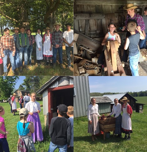 8th grade Algebra class carries on the Elk Rapids tradition of teaching 4th graders about farming in the early 20th century.